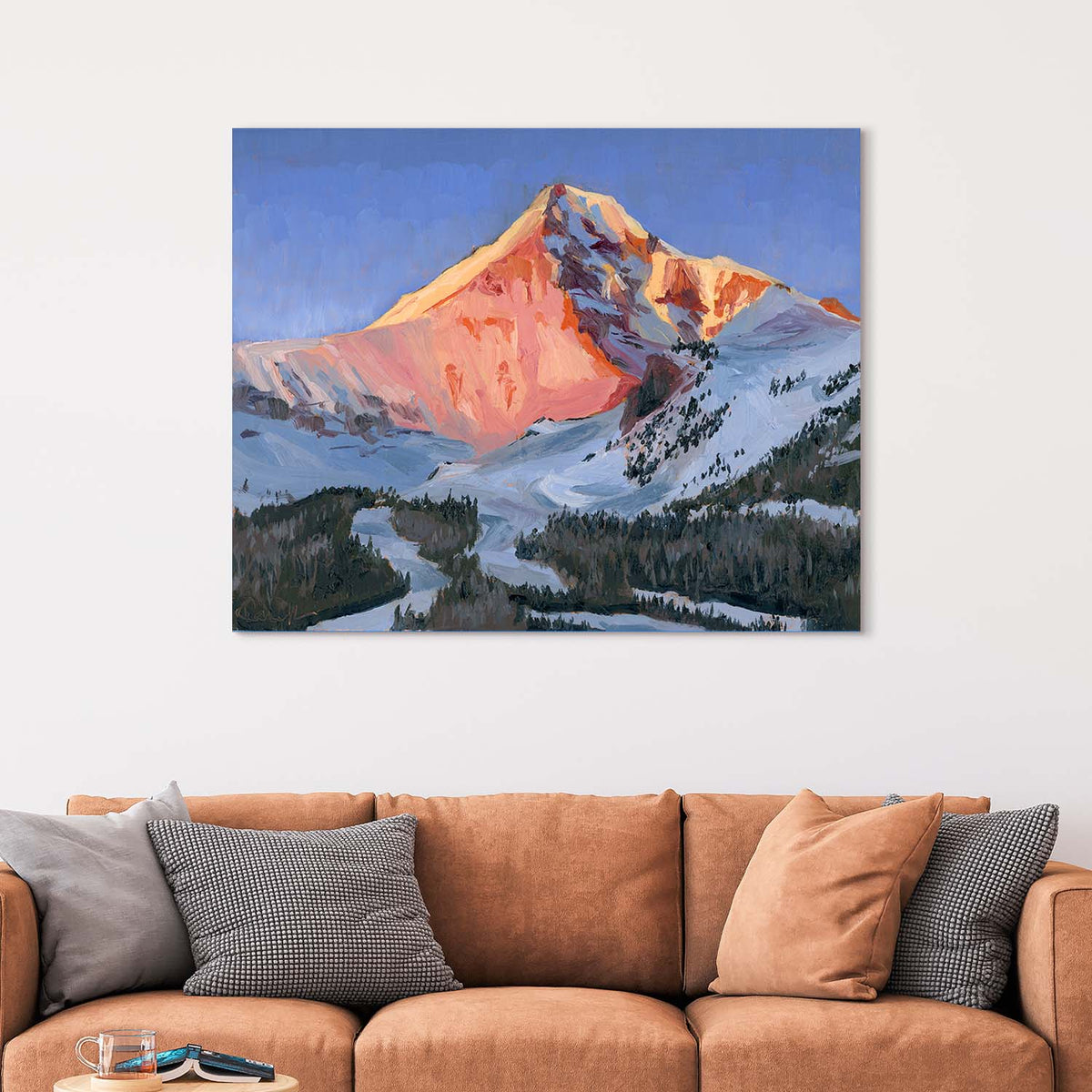 Alpenglow at Big Sky - Canvas Print by Emma Kelly | Art Bloom Canvas Art