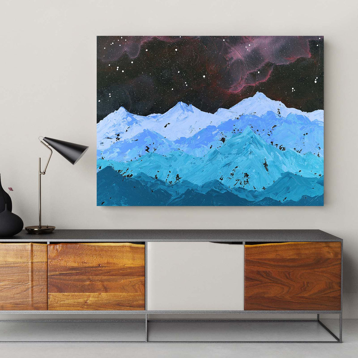 Space Mountains - 2-Piece Canvas Print by Emily Scott | Art Bloom Canvas Art