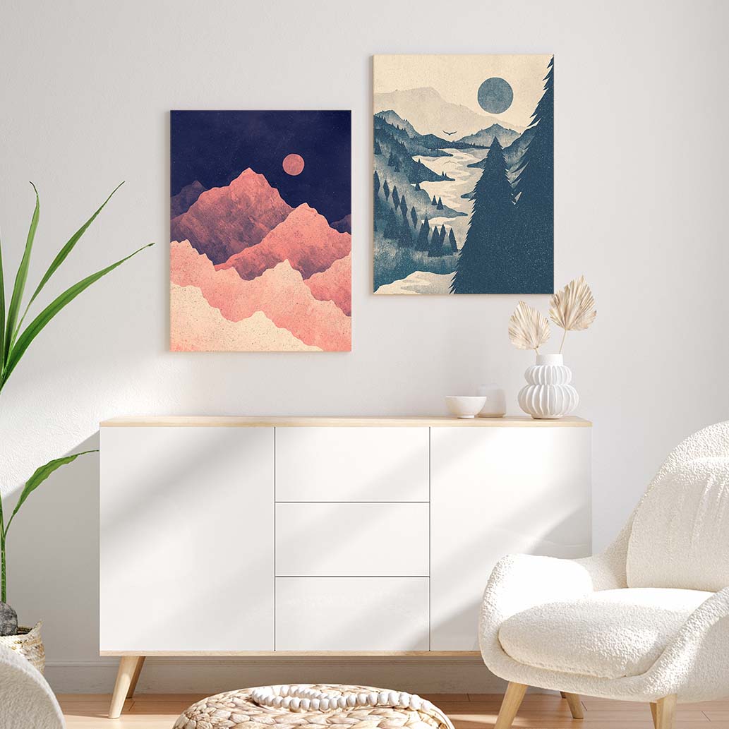 Mountain &amp; Forest Bundle - 2-Piece Bundle by Kubistika | Art Bloom Canvas Art