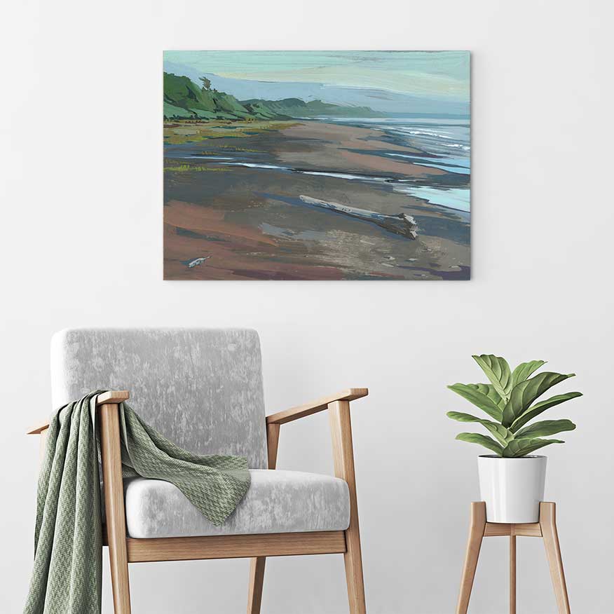 Salted Pacific Sunset - Canvas Print by Khara Ledonne | Art Bloom Canvas Art