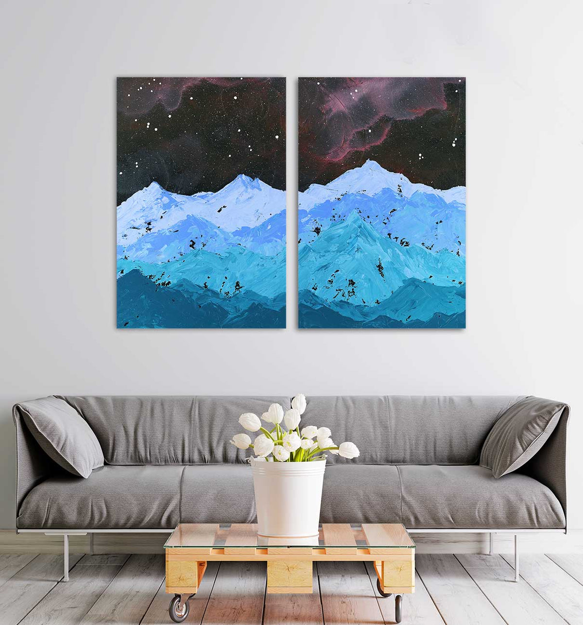 Space Mountains Canvas Art by Emily Scott | Art Bloom