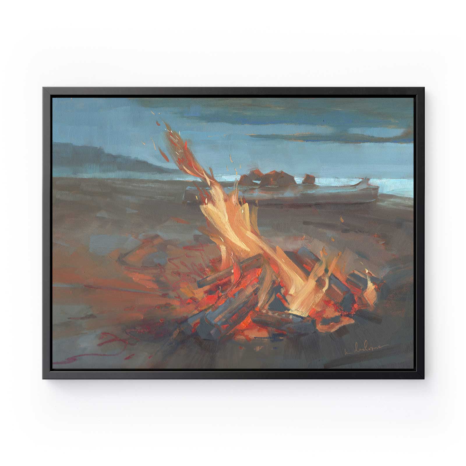 Beachfire - Canvas Print by Khara Ledonne | Art Bloom Canvas Art