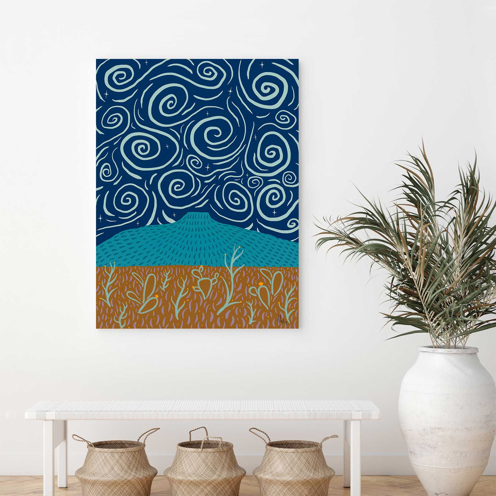 Pedernal at Night - Canvas Print by Kate Lindsey | Art Bloom Canvas Art