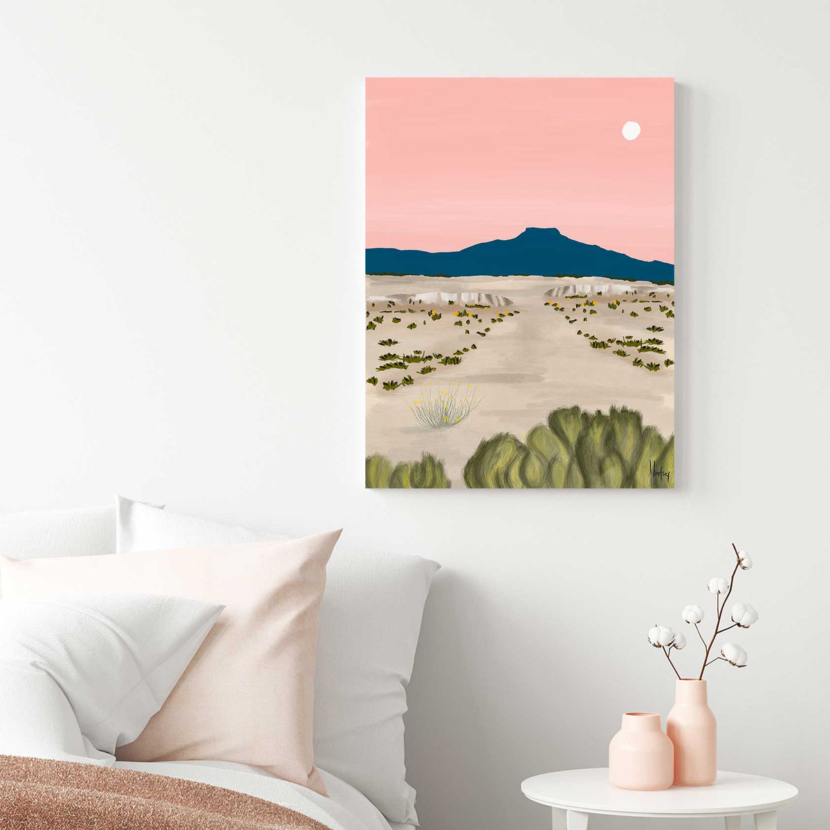 Pink Dawn at Pedernal - Canvas Print by Kate Lindsey | Art Bloom Canvas Art