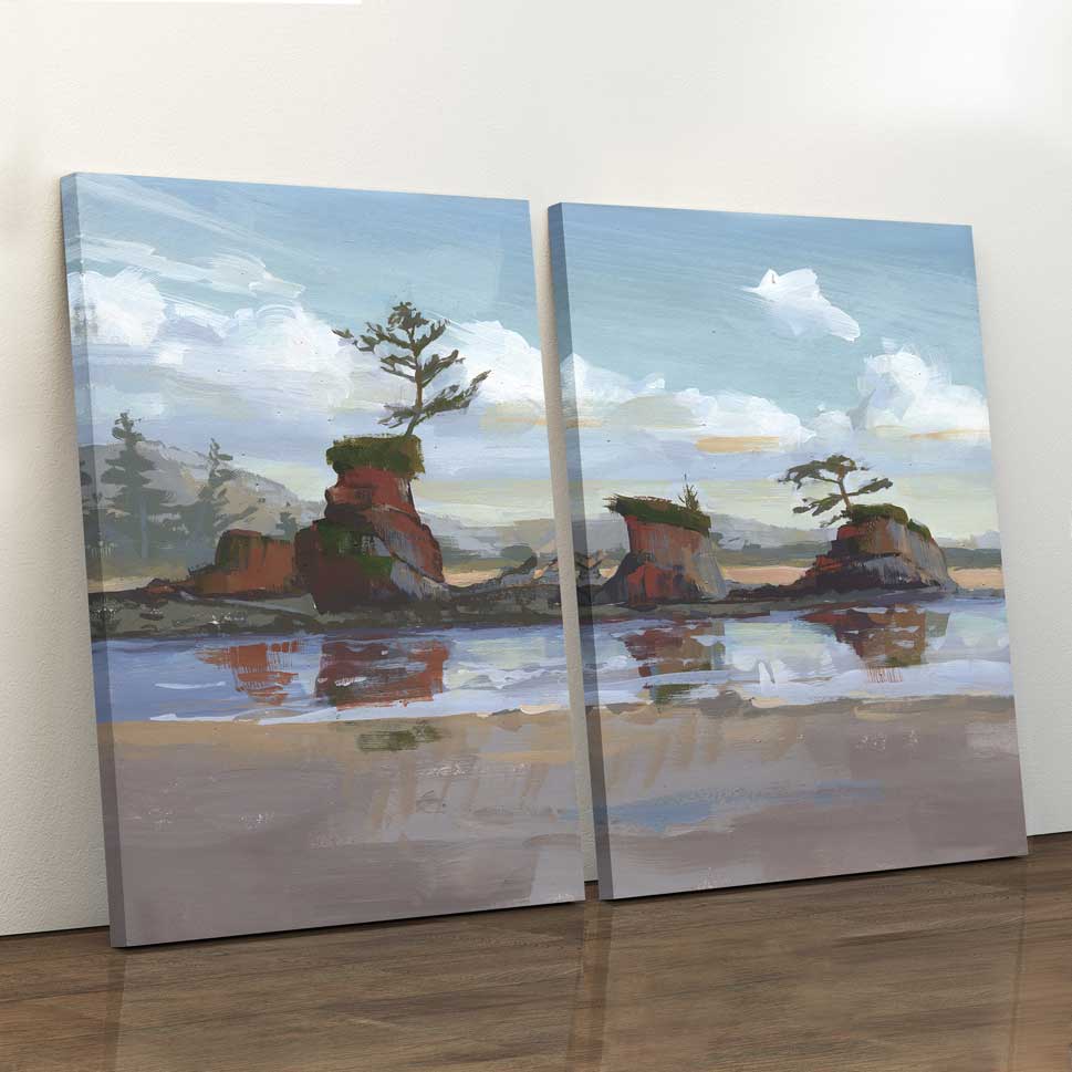 Siletz Bay - Canvas Print by Khara Ledonne | Art Bloom Canvas Art