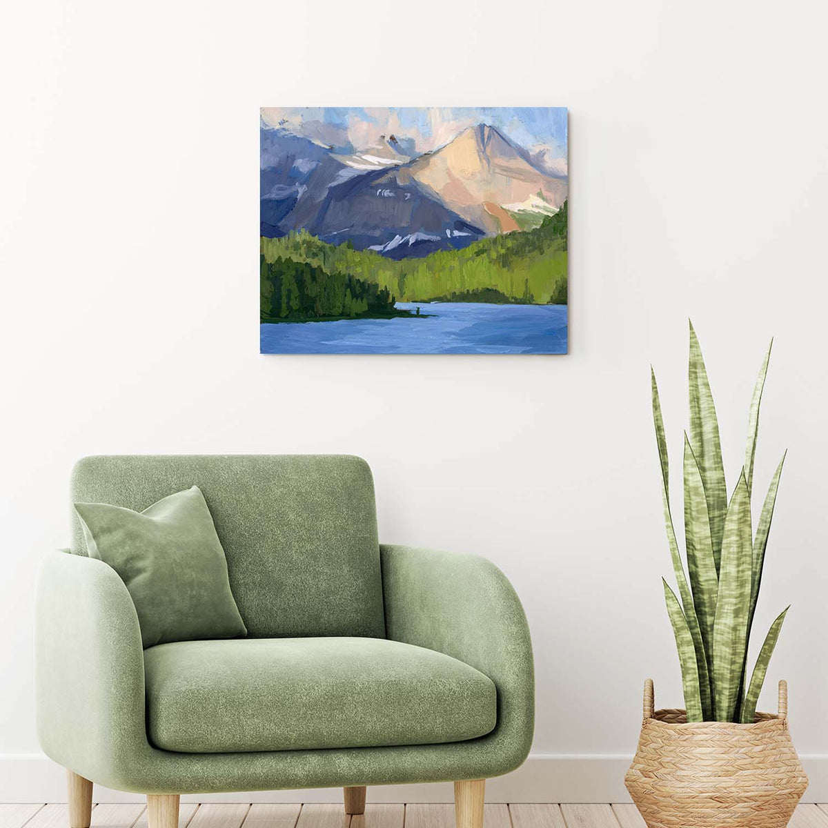 A Brilliant and Dramatic Sunrise at Many Glacier - Canvas Print by Emma Kelly | Art Bloom Canvas Art