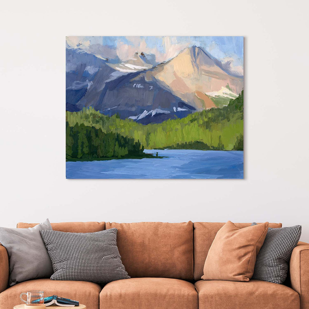A Brilliant and Dramatic Sunrise at Many Glacier - Canvas Print by Emma Kelly | Art Bloom Canvas Art