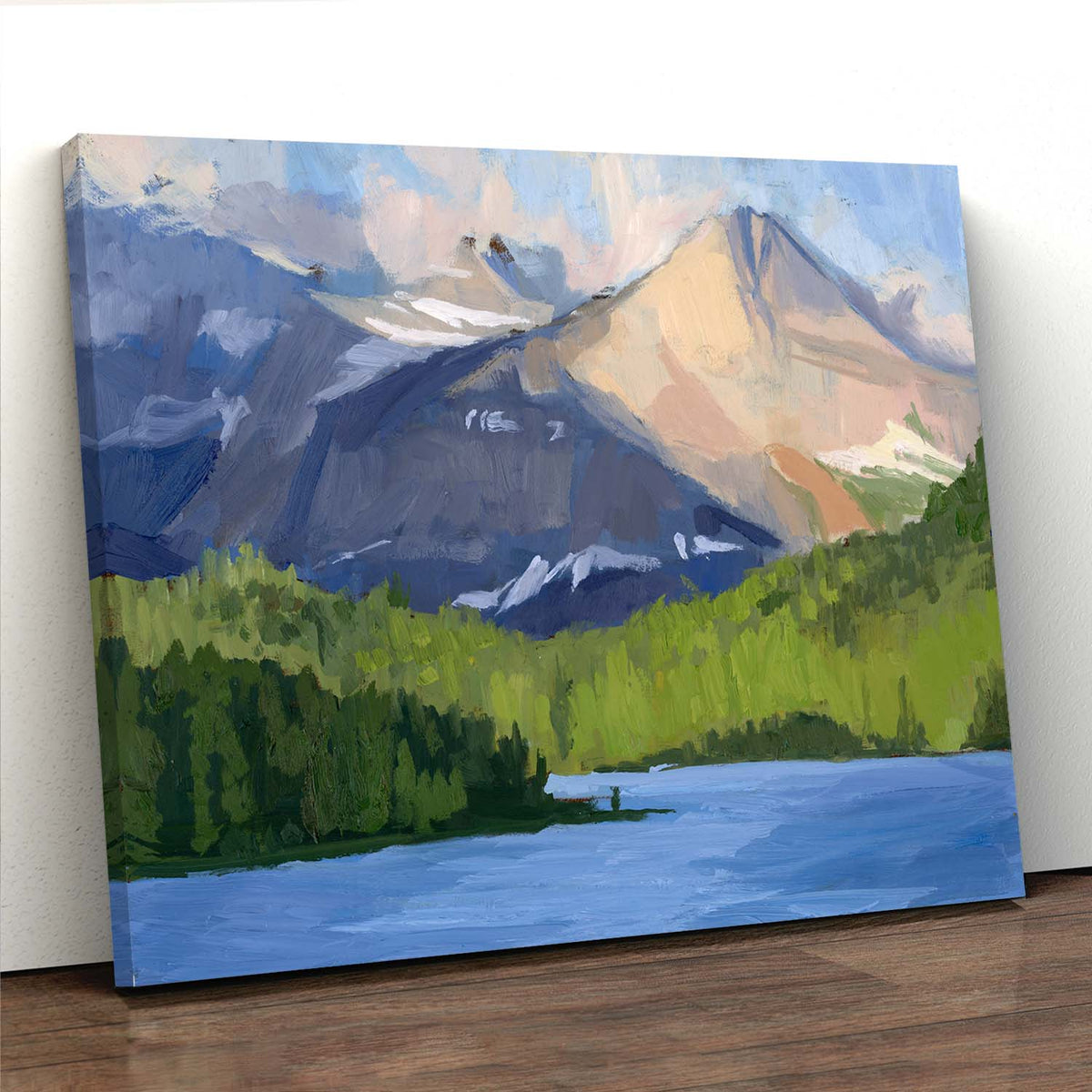 A Brilliant and Dramatic Sunrise at Many Glacier - Canvas Print by Emma Kelly | Art Bloom Canvas Art