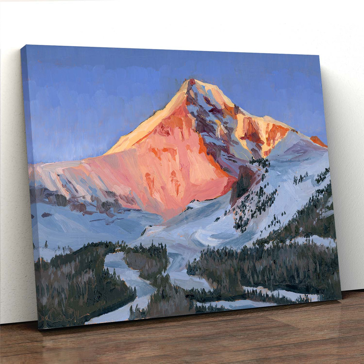 Alpenglow at Big Sky - Canvas Print by Emma Kelly | Art Bloom Canvas Art