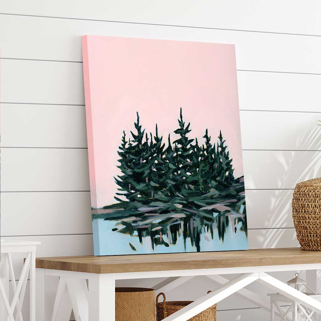 Blue Meets Pink - Canvas Print by Mallery Jane | Art Bloom Canvas Art