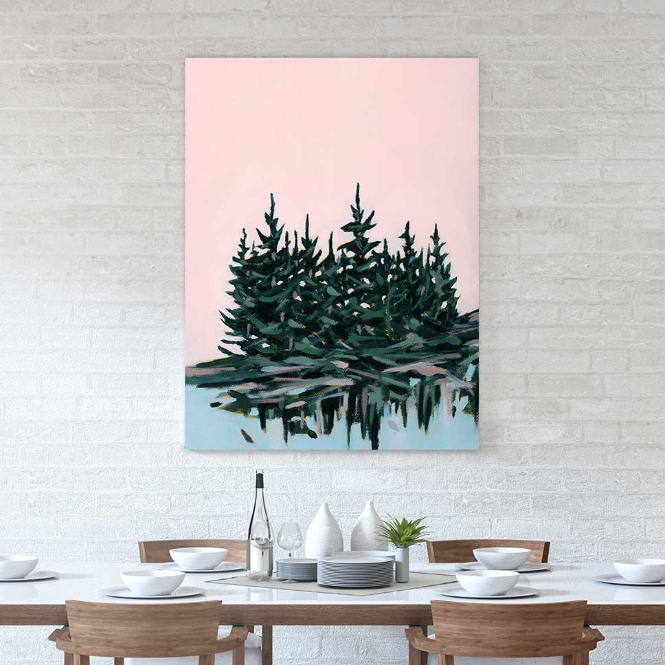 Blue Meets Pink - Canvas Print by Mallery Jane | Art Bloom Canvas Art