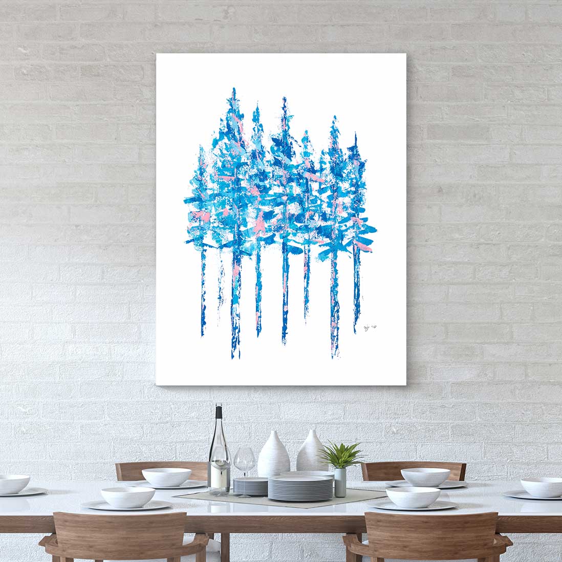 Blue Pines Canvas Art by Mallery Jane | Art Bloom