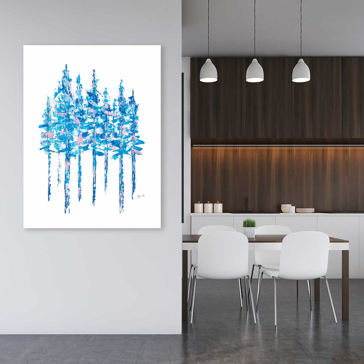 Blue Pines Canvas Art by Mallery Jane | Art Bloom
