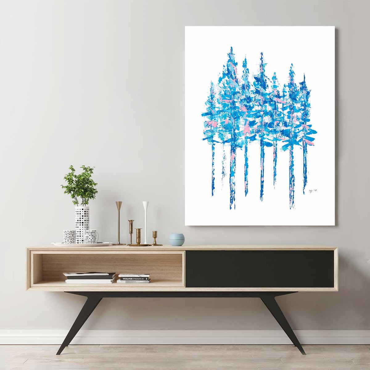 Blue Pines Canvas Art by Mallery Jane | Art Bloom