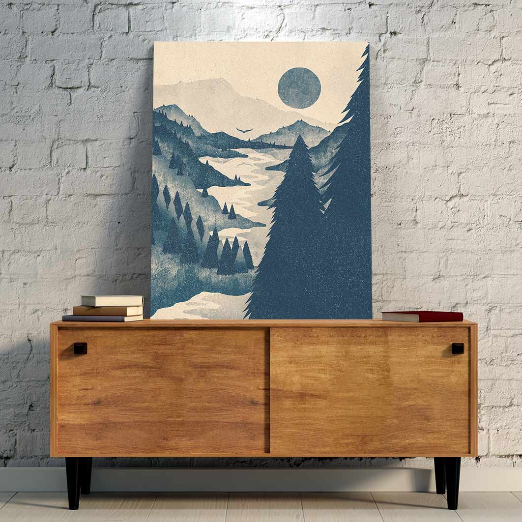 Forested Mountains Canvas Art by K Graphic House | Art Bloom