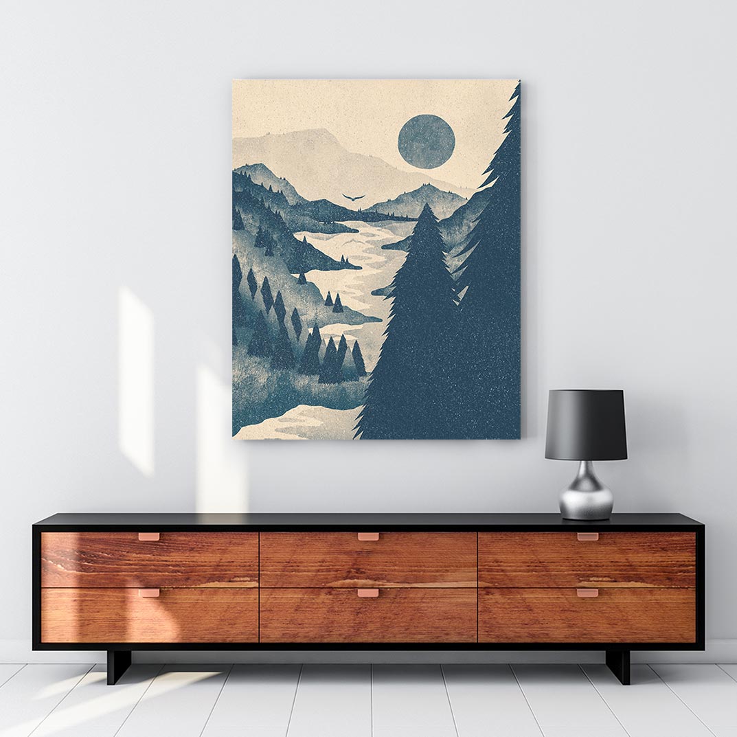 Forested Mountains Canvas Art by K Graphic House | Art Bloom
