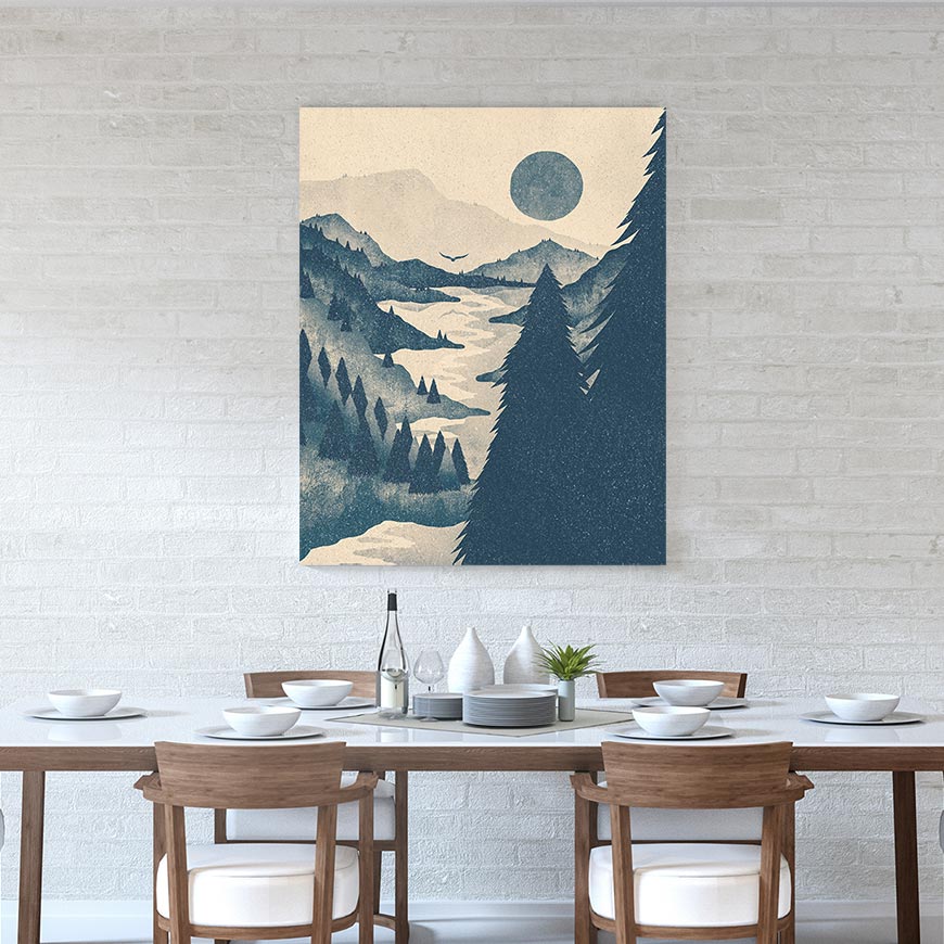 Forested Mountains Canvas Art by K Graphic House | Art Bloom