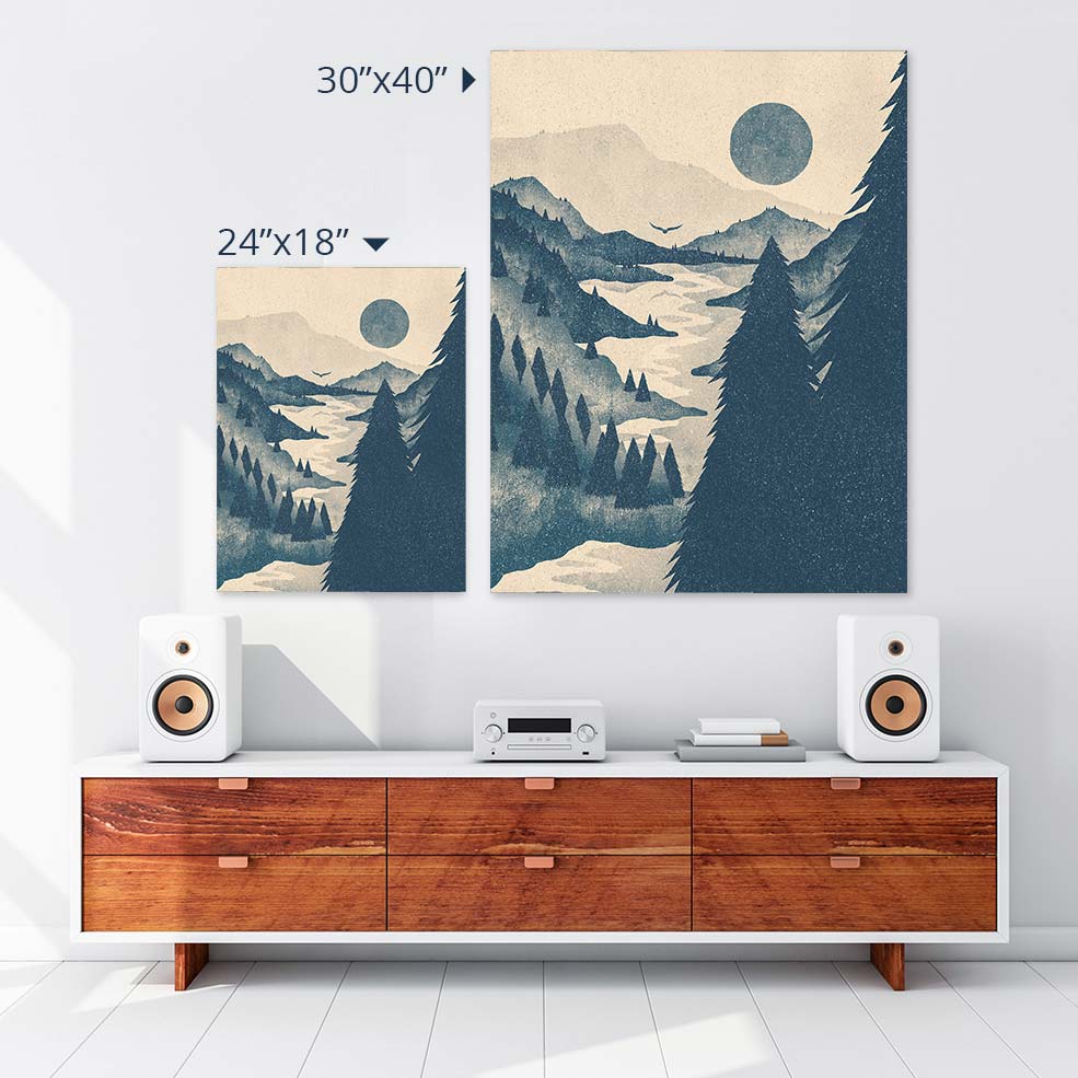 Forested Mountains Canvas Art by K Graphic House | Art Bloom