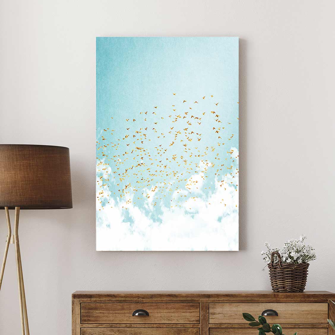 Golden Birds - Canvas Print by Kubistika | Art Bloom Canvas Art