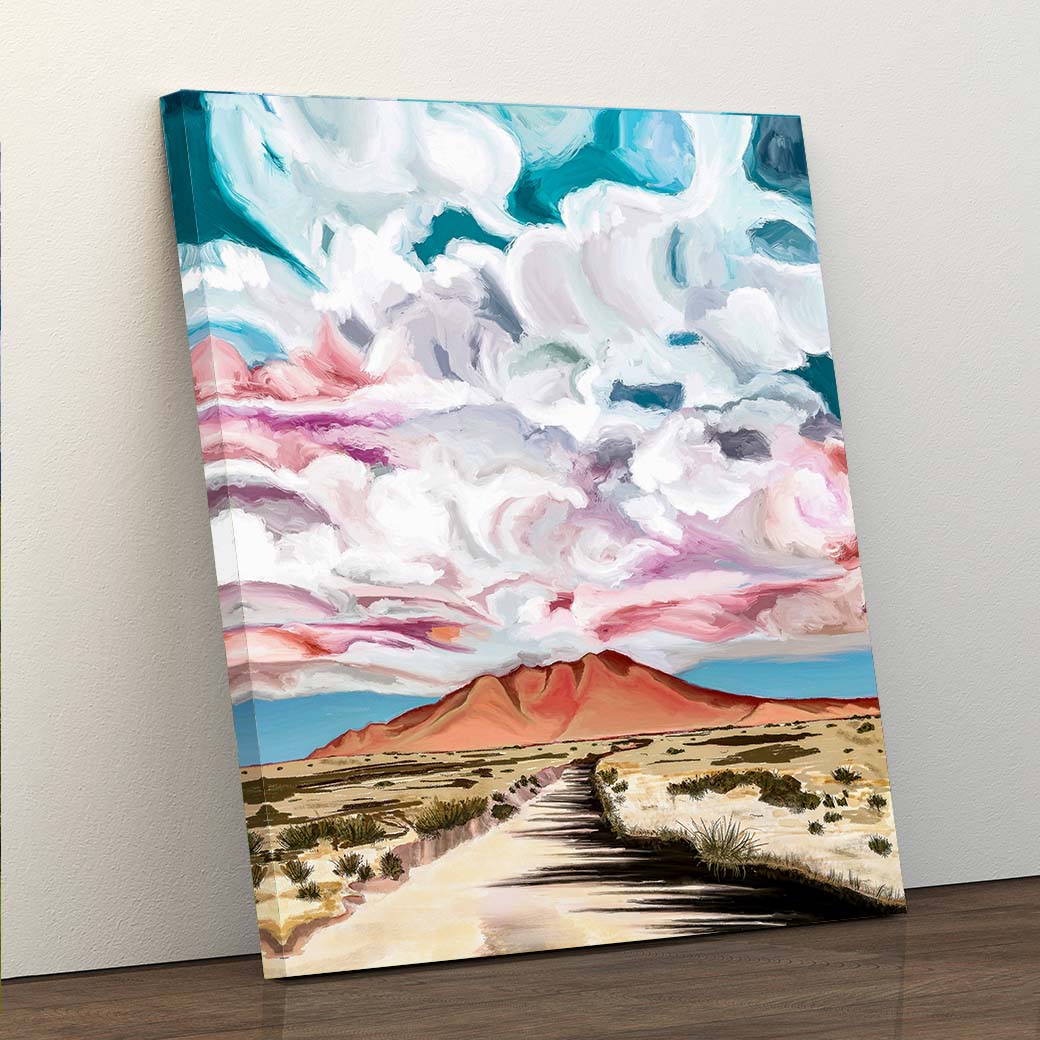 Pink Hill - Canvas Print by Kate Lindsey | Art Bloom Canvas Art