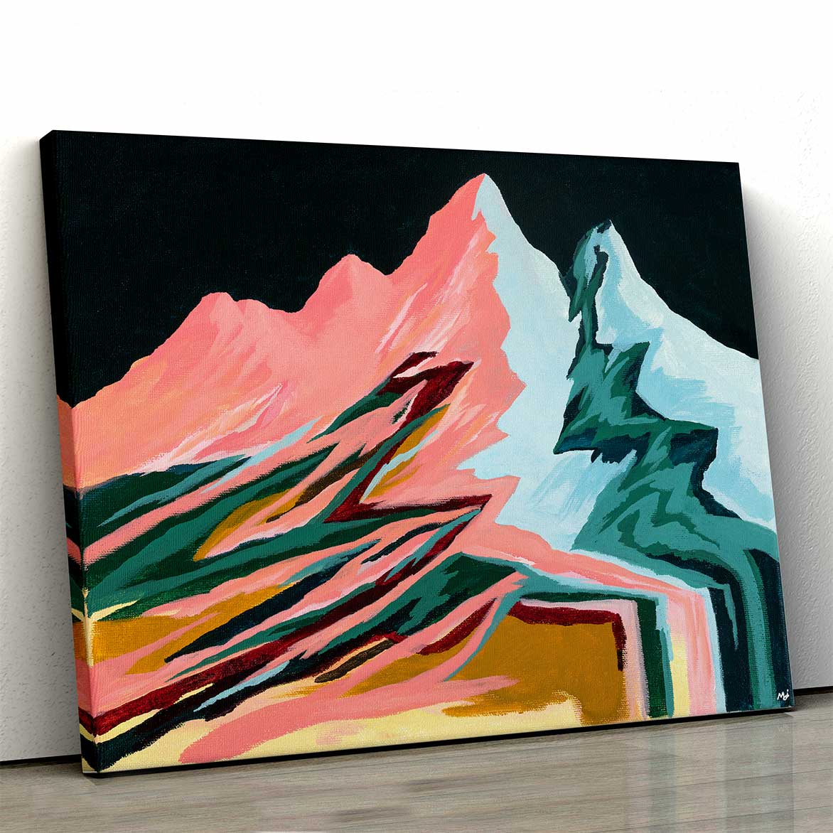 Retro Mountains Canvas Art by Mallery Jane | Art Bloom