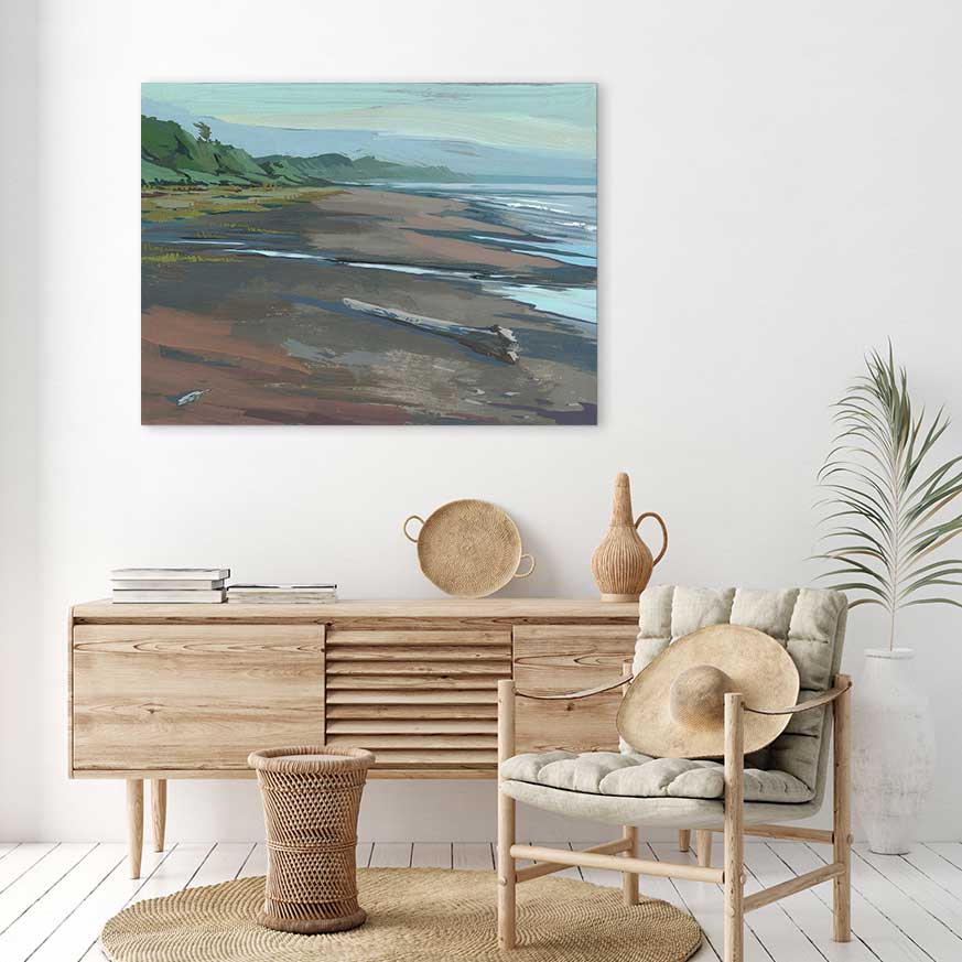 Salted Pacific Sunset - Canvas Print by Khara Ledonne | Art Bloom Canvas Art