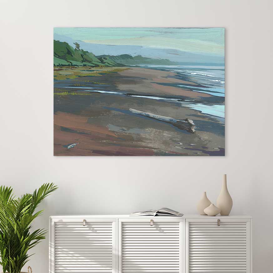 Salted Pacific Sunset - Canvas Print by Khara Ledonne | Art Bloom Canvas Art