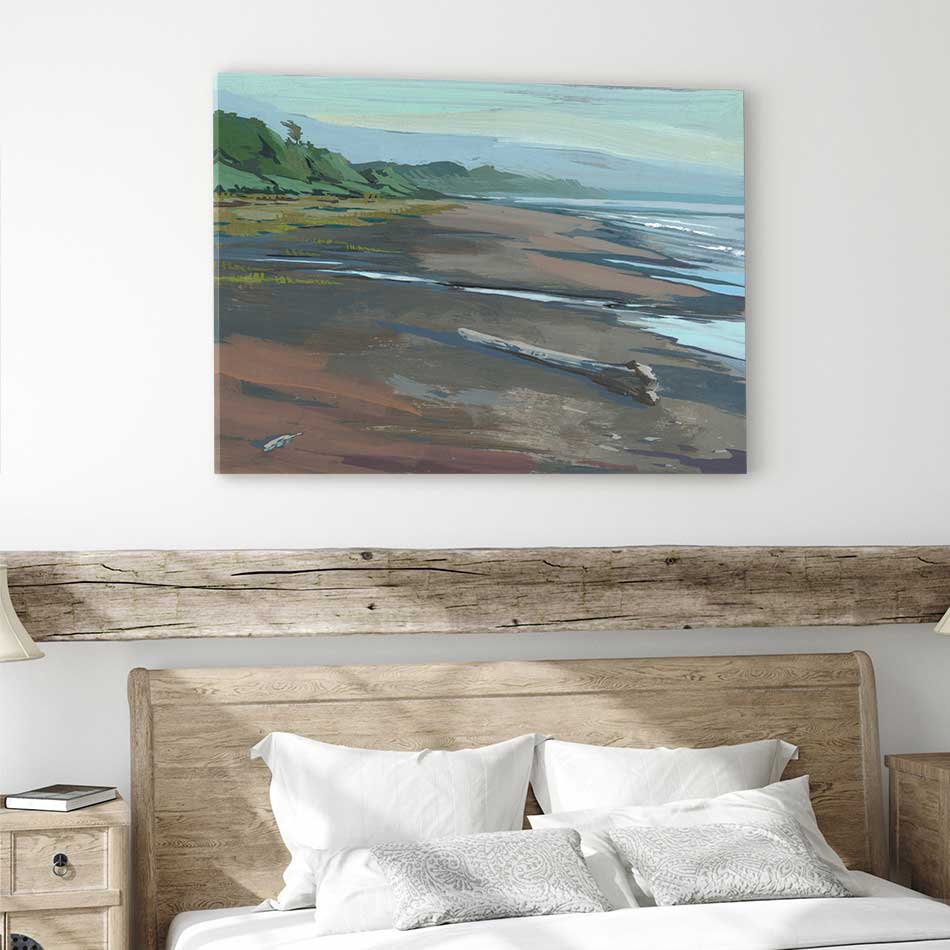 Salted Pacific Sunset - Canvas Print by Khara Ledonne | Art Bloom Canvas Art