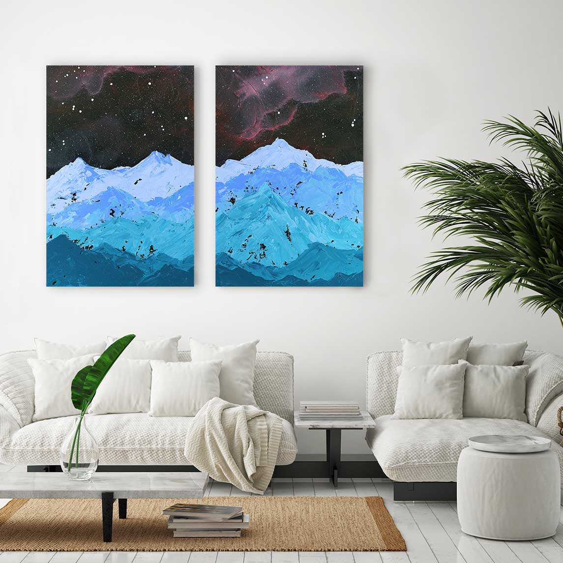 Space Mountains Canvas Art by Emily Scott | Art Bloom