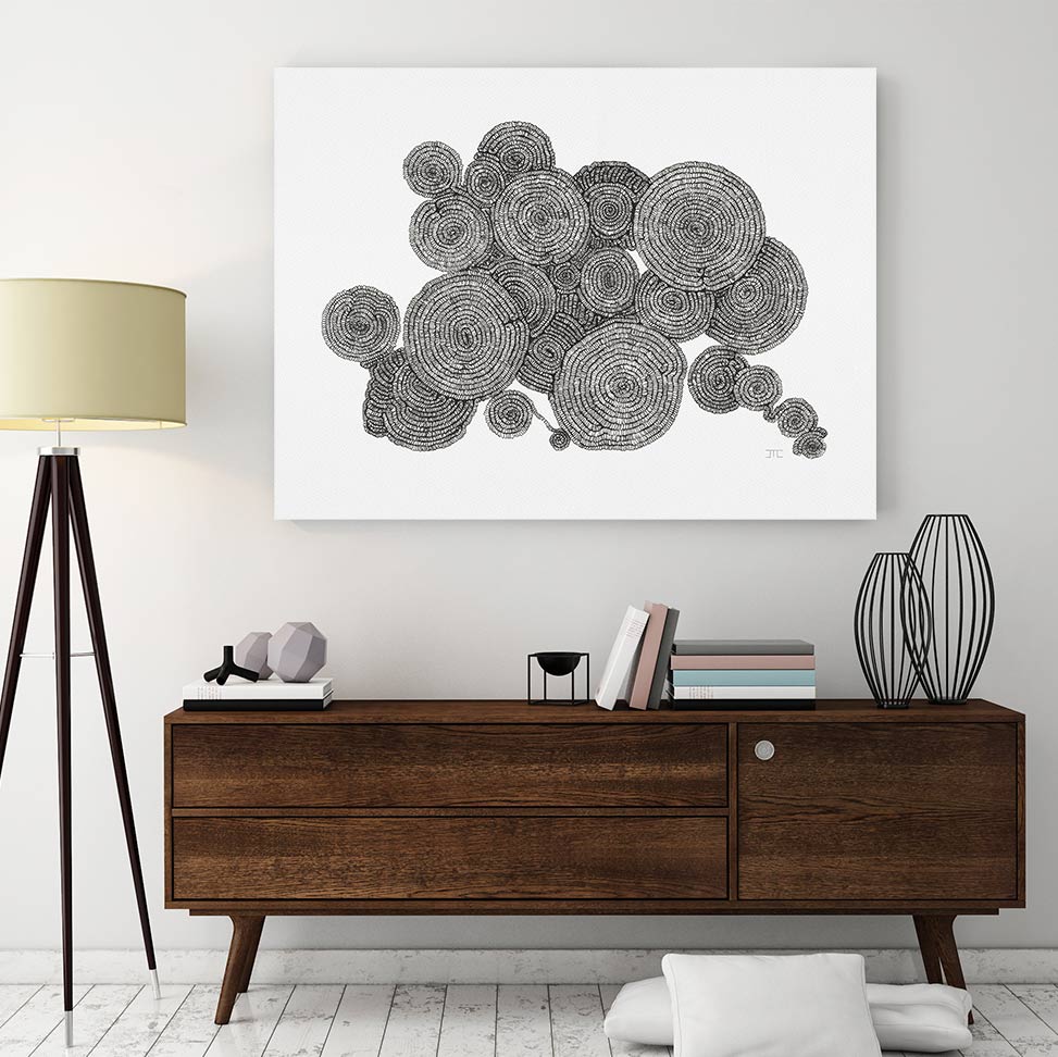 Tree Rings Canvas Art by Jacque Coyne | Art Bloom