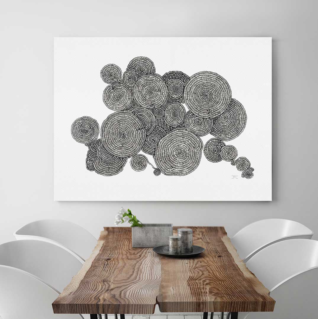 Tree Rings Canvas Art by Jacque Coyne | Art Bloom