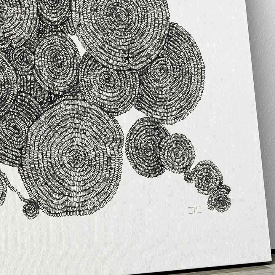 Tree Rings Canvas Art by Jacque Coyne | Art Bloom