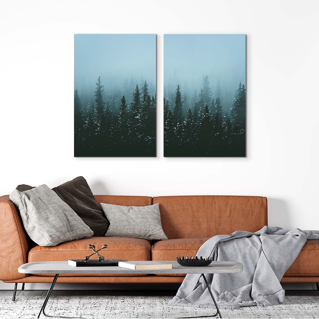 Winter Haze - 2-Piece Canvas Print by Erik Young | Art Bloom Canvas Art