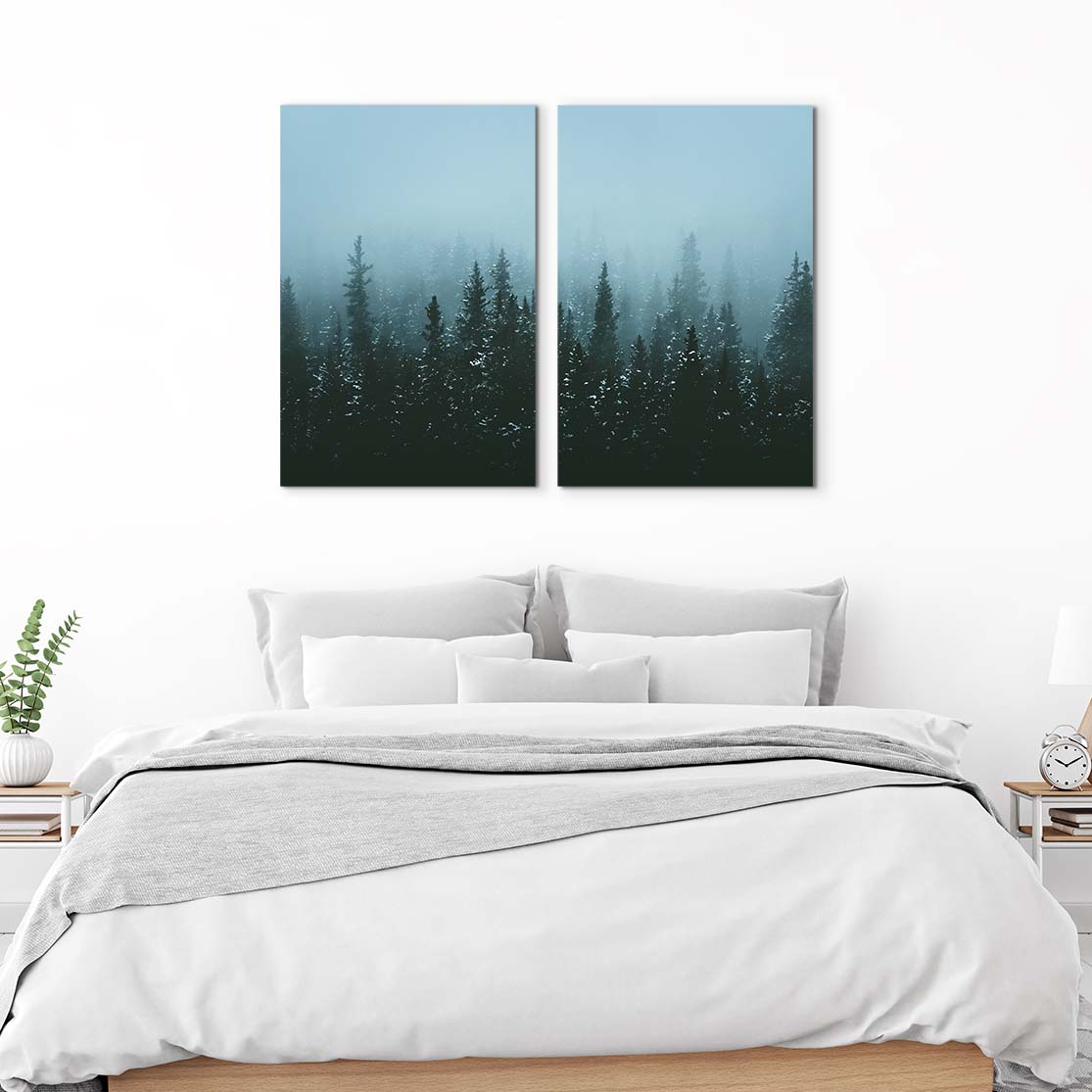 Winter Haze - 2-Piece Canvas Print by Erik Young | Art Bloom Canvas Art