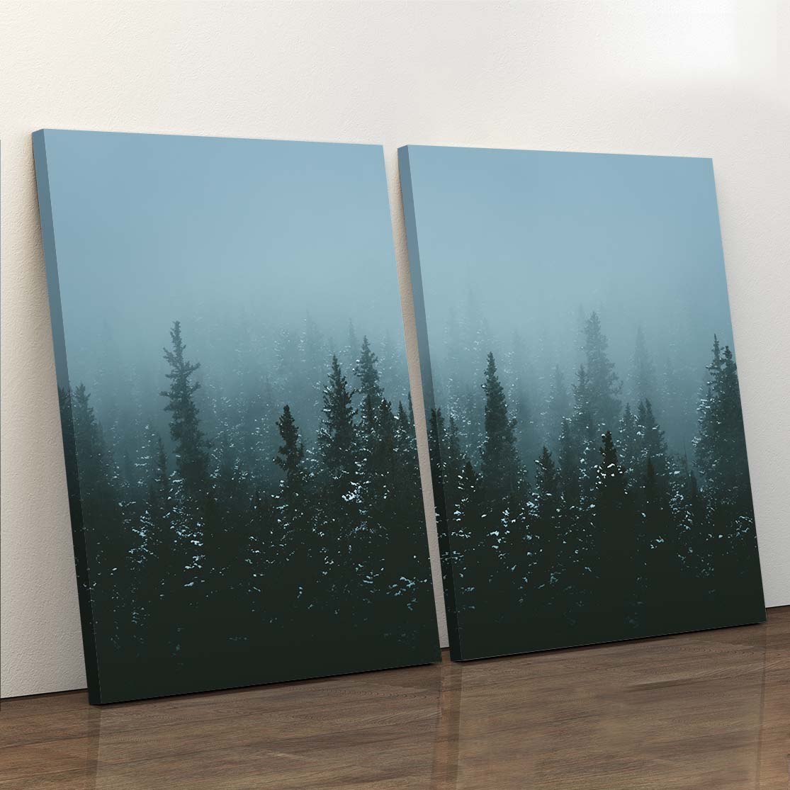 Winter Haze - 2-Piece Canvas Print by Erik Young | Art Bloom Canvas Art